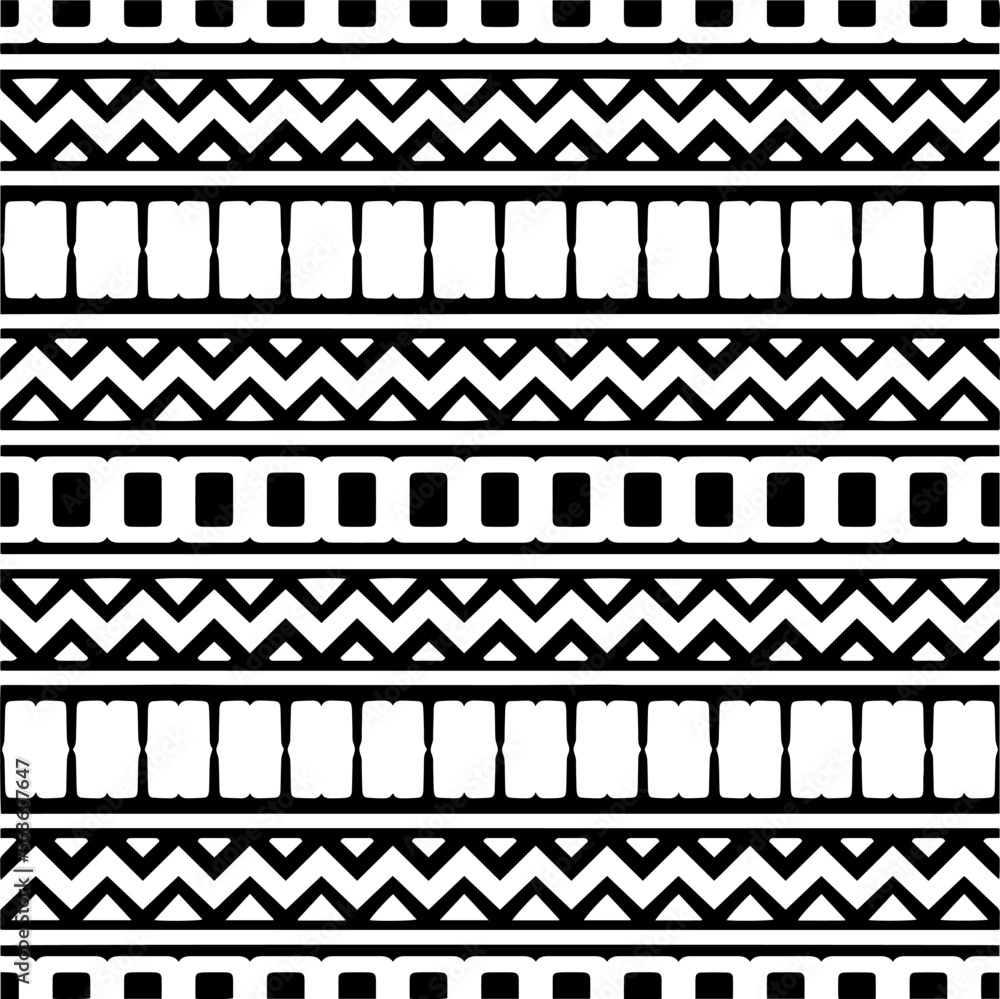 Vector geometric ornament in ethnic style. Seamless pattern with abstract shapes, repeat tiles. Repeating pattern for decor, fabric,textile and fabric. Vector geometric ornament in ethnic style. Seamless pattern with abstract shapes, repeat tiles. Repeating pattern for decor, fabric,textile and fabric.