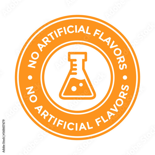No artificial flavors vector logo and badge template.