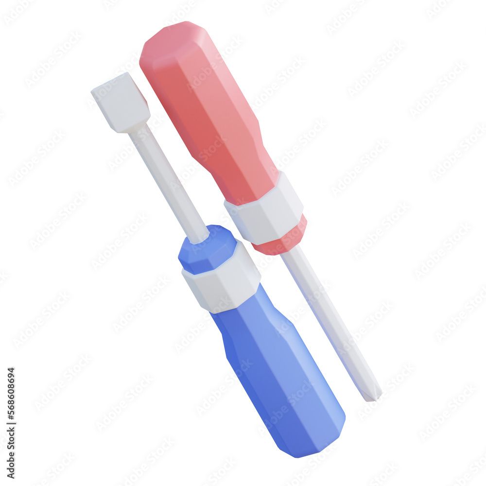3d illustration tool screwdriver 3d illustration tool screwdriver