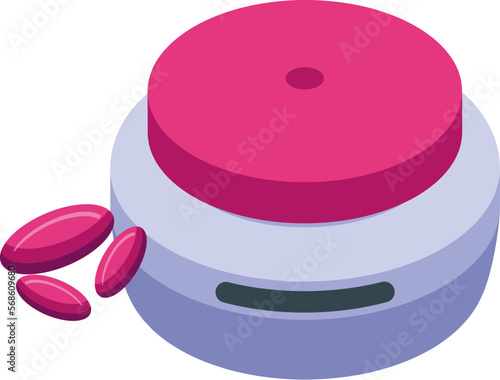 Cream jar icon isometric vector. Skin care. Bottle treatment