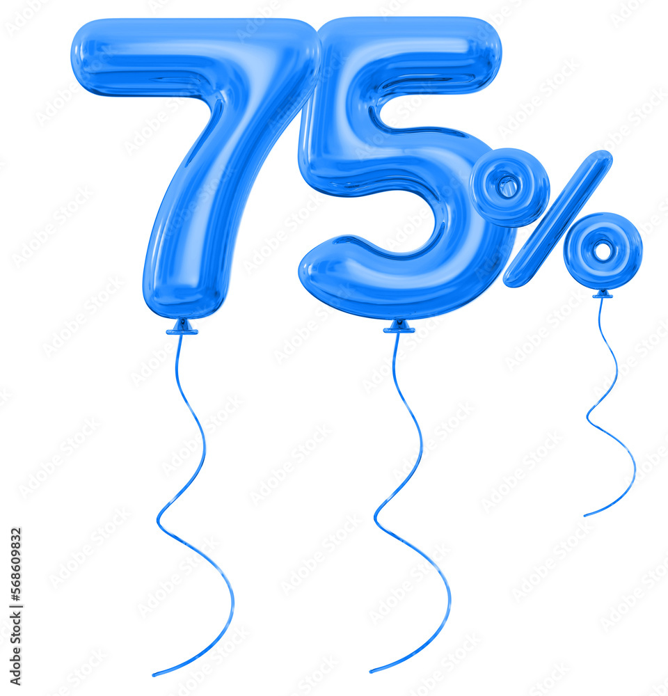 Discount 75 Percent Blue Balloons