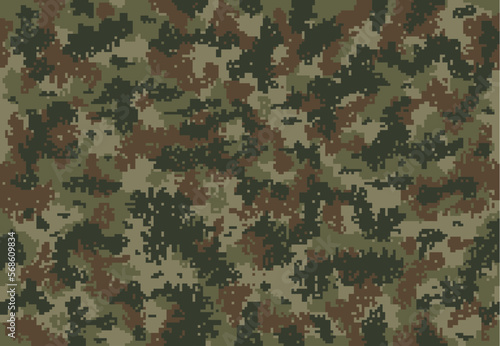 Grass ground pixel military camouflage pattern