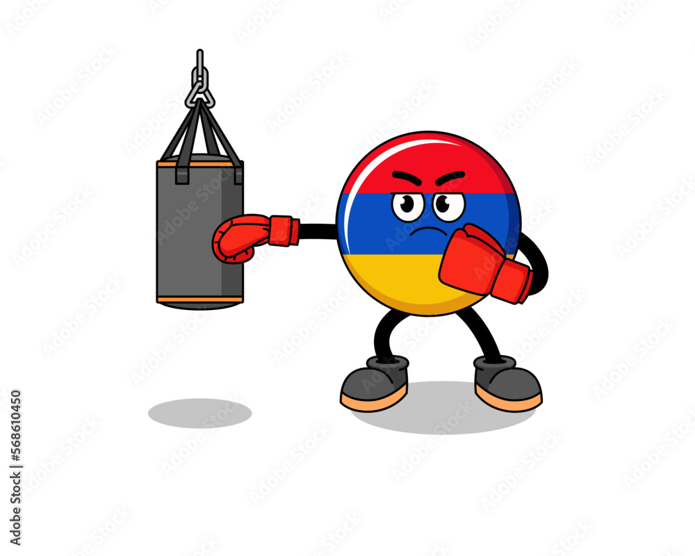 Illustration of armenia flag boxer