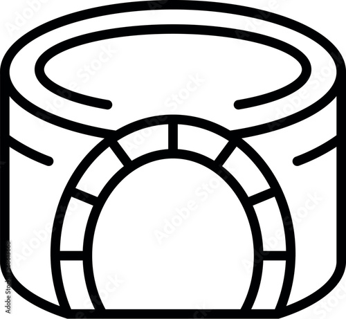 Hall amphitheater icon outline vector. Old stadium. Work culture
