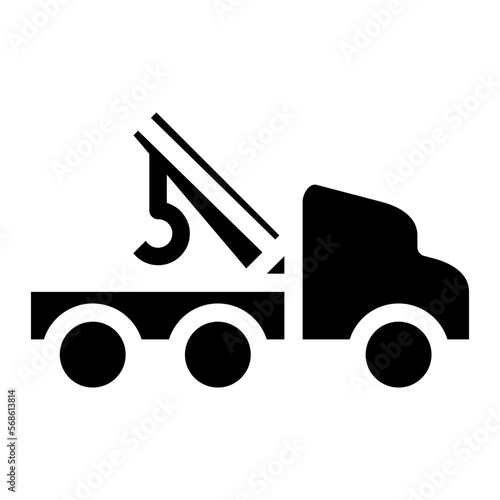 tow truck icon or logo isolated sign symbol vector illustration - high quality black style vector icons