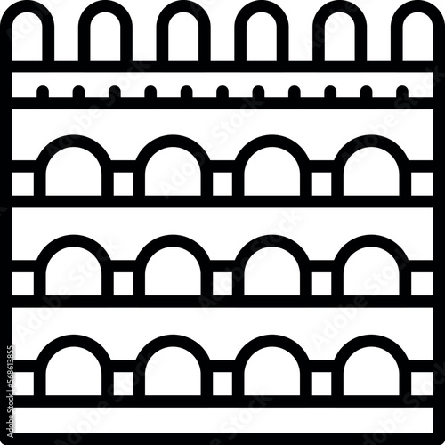 Map amphitheater icon outline vector. Work classroom. City stage