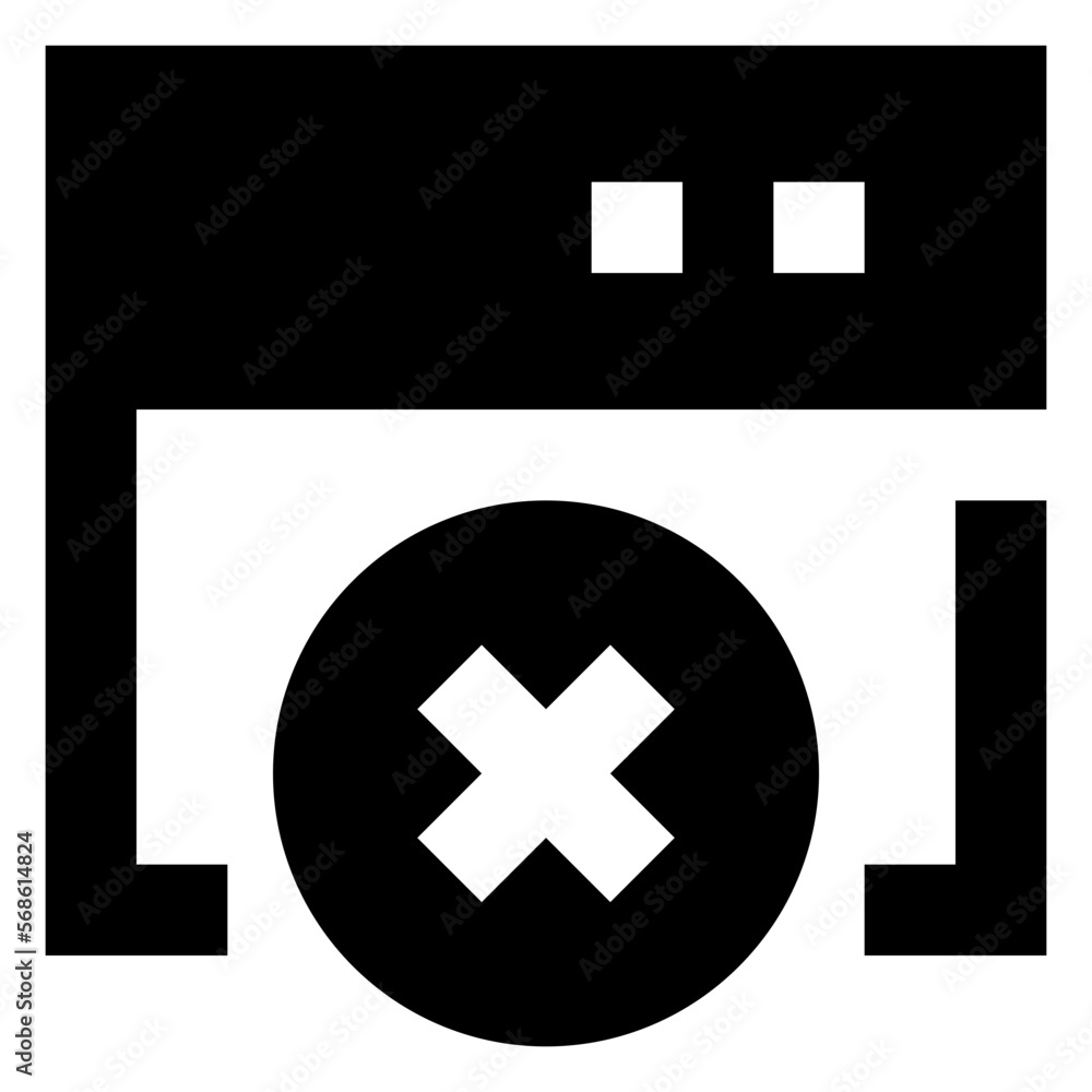 Fototapeta premium delete glyph icon