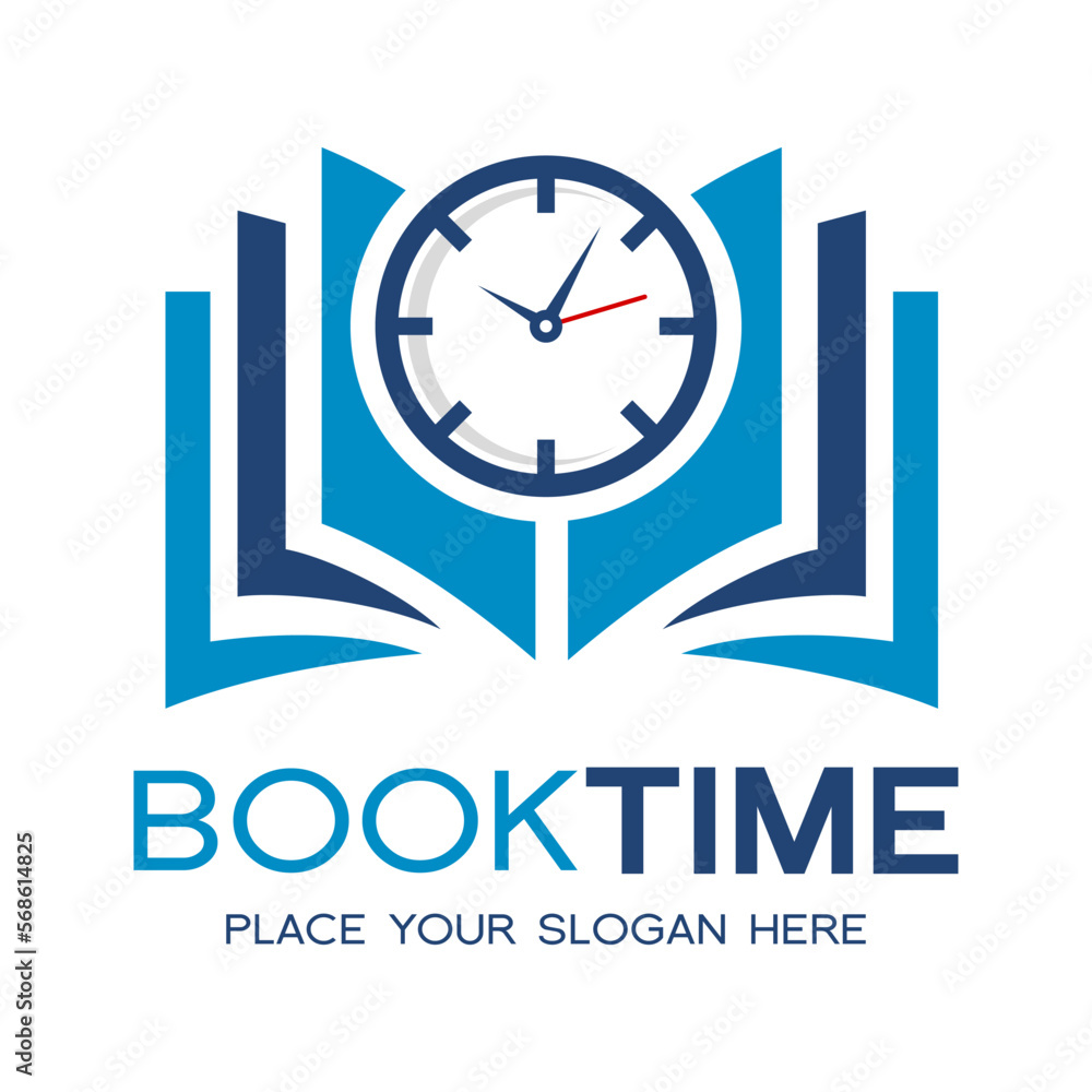 Book Time vector logo template. This design use watch or clock symbol. Book Time vector logo template. This design use watch or clock symbol.