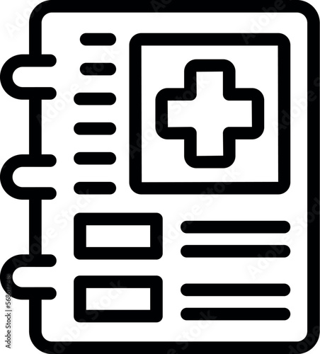 Enzymes test paper icon outline vector. Amino peptide. Chain vitamin