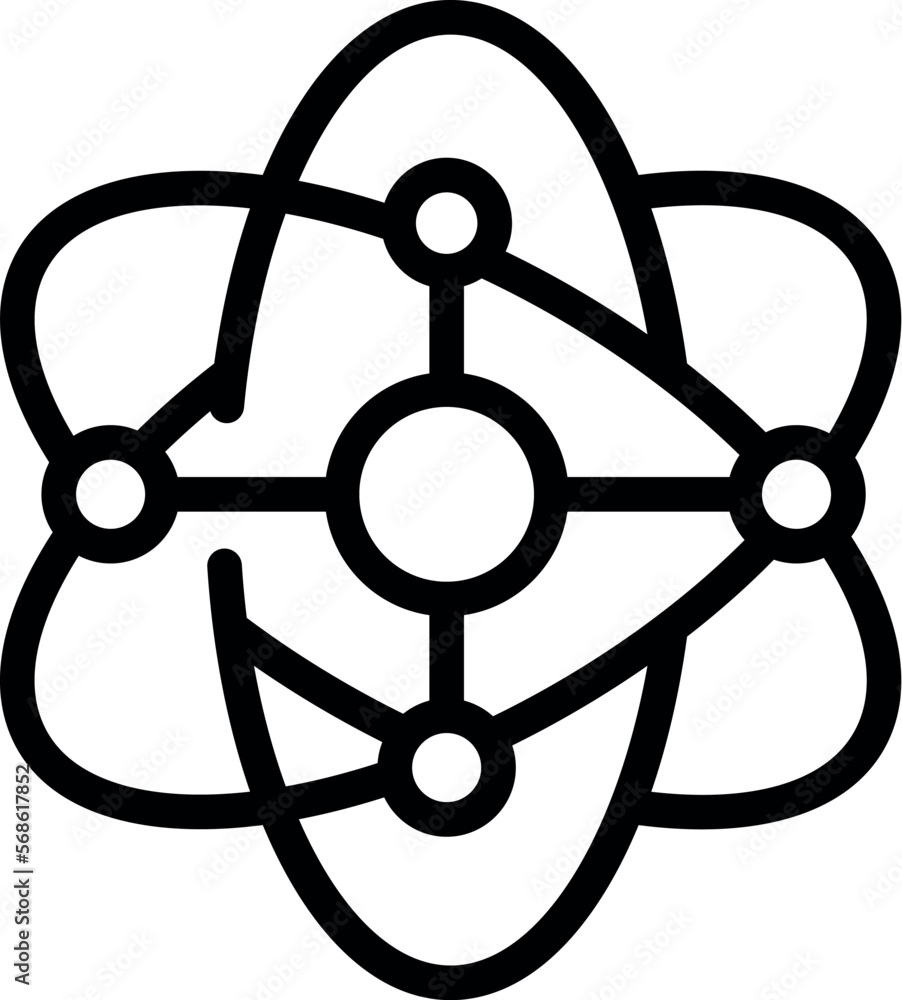Atom peptide icon outline vector. Amino protein. Chain collagen Atom peptide icon outline vector. Amino protein. Chain collagen