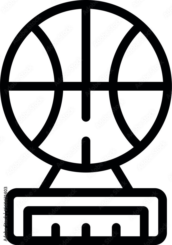 Basketball cup icon outline vector. Trophy prize. Star win Basketball cup icon outline vector. Trophy prize. Star win