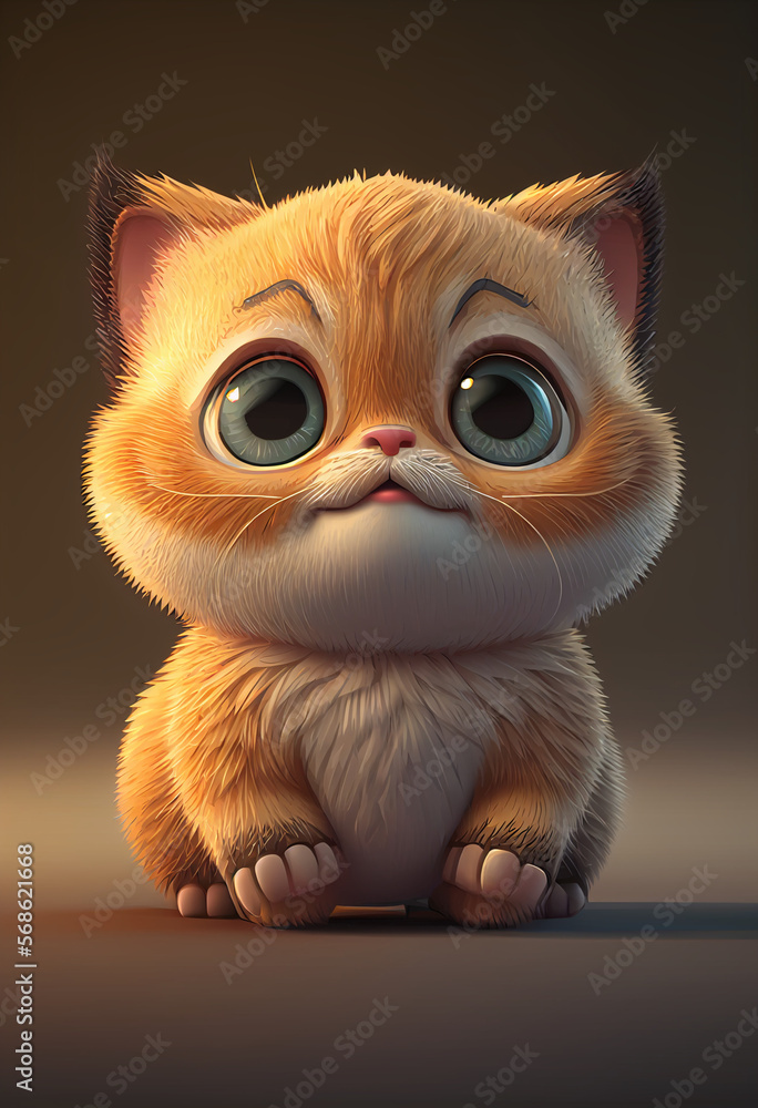 Cute puppy cat. Generative AI Cute puppy cat. Generative AI