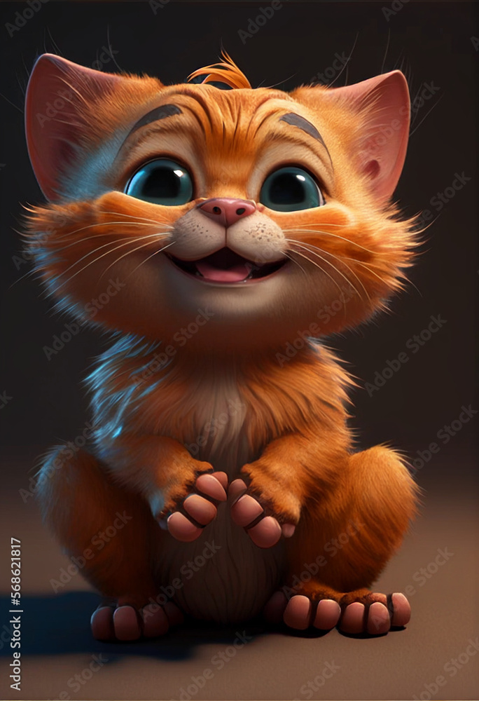 Cute puppy cat. Generative AI Cute puppy cat. Generative AI