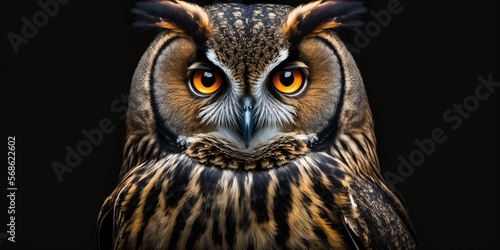 owl portrait detailed