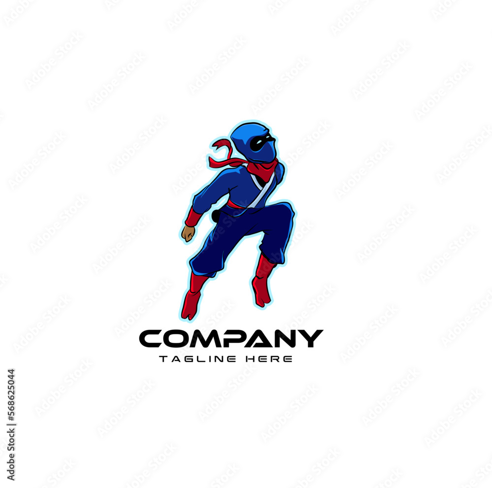 Jump Ninja Logo Graphic Vector Jump Ninja Logo Graphic Vector