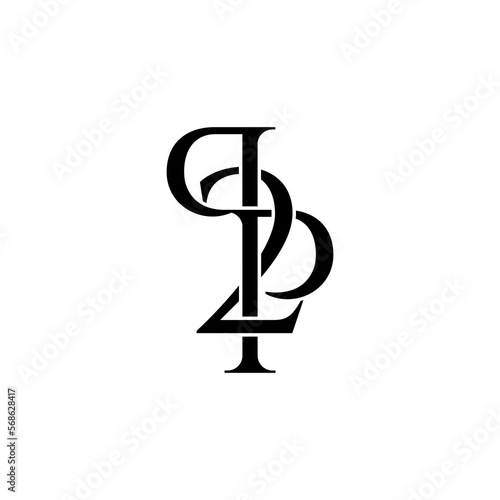 p2p lettering initial monogram logo design
