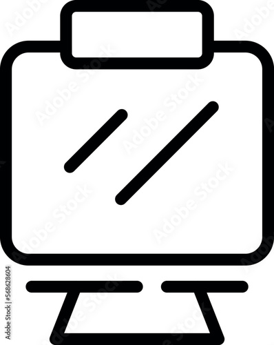 Craft canvas icon outline vector. Art studio. Brush design