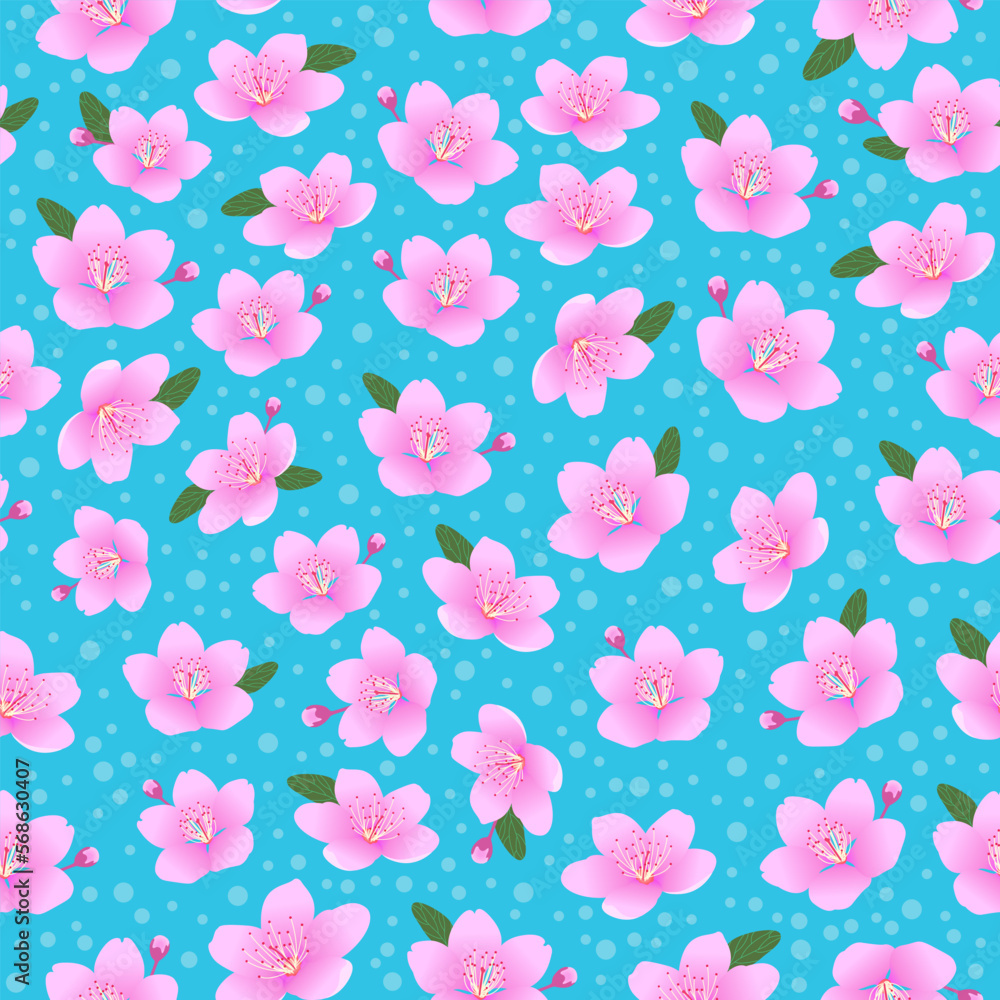 cherry blossom seamless pattern. floral print. kimono dress with blue background. sakura pattern. good for fabric, fashion, textile, wallpaper, japan kimono, summer dress. cherry blossom seamless pattern. floral print. kimono dress with blue background. sakura pattern. good for fabric, fashion, textile, wallpaper, japan kimono, summer dress.