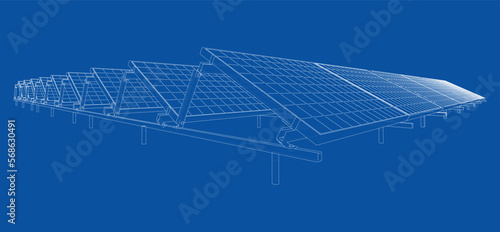 Solar Panel Concept. Vector