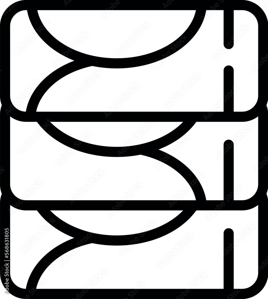 Bread spring roll icon outline vector. Food cuisine. Fresh menu Bread spring roll icon outline vector. Food cuisine. Fresh menu