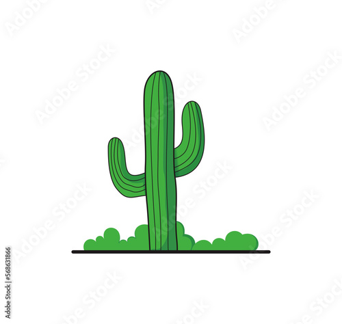 kaktus ilustration flat design vektor