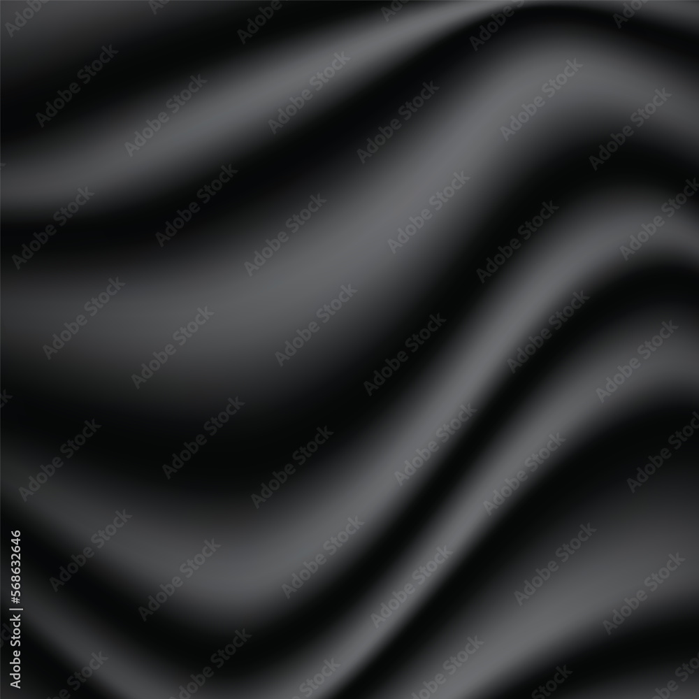 Abstract background of black fabric texture. Wallpaper luxury by soft curve of canvas and wave. Illustration background of black cloth and satin. Abstract background of black fabric texture. Wallpaper luxury by soft curve of canvas and wave. Illustration background of black cloth and satin.