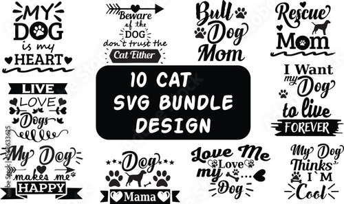 10 DOG SVG BUNDLE DESIGN 