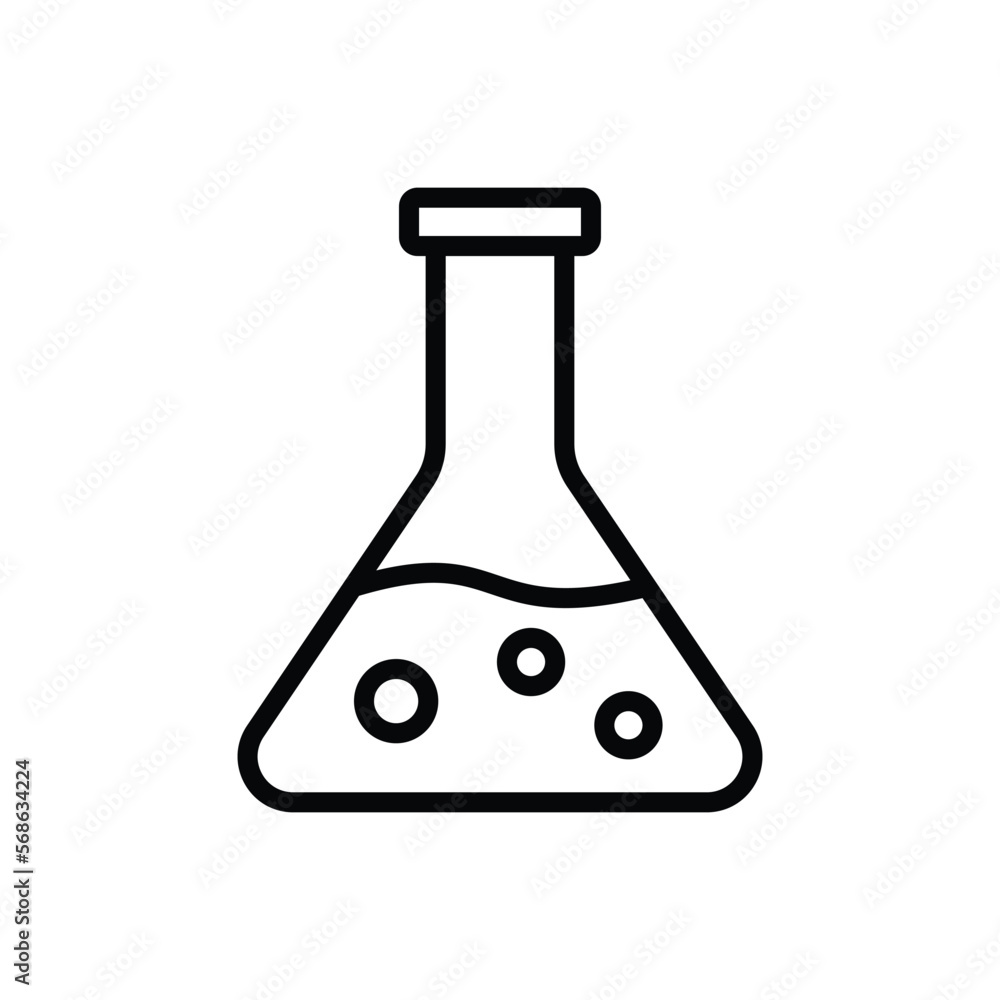 flask icon vector design template in white background flask icon vector design template in white background