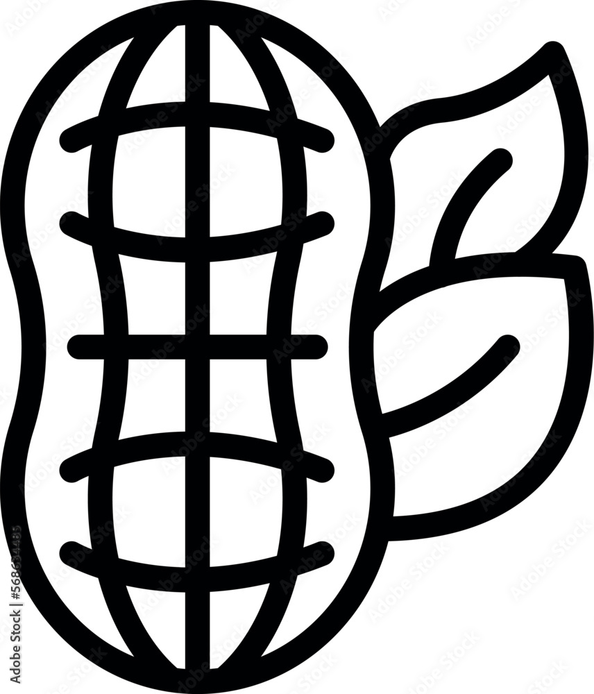 Whole peanut icon outline vector. Butter jar. Spread food Whole peanut icon outline vector. Butter jar. Spread food