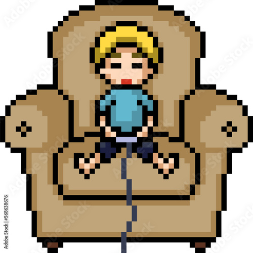 pixel art kid play game