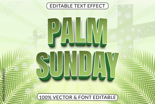 Palm sunday festival editable text effect