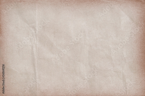 Vintage paper texture background, grunge old retro rustic cardboard brown empty blank space page with fiber pattern of kraft paper