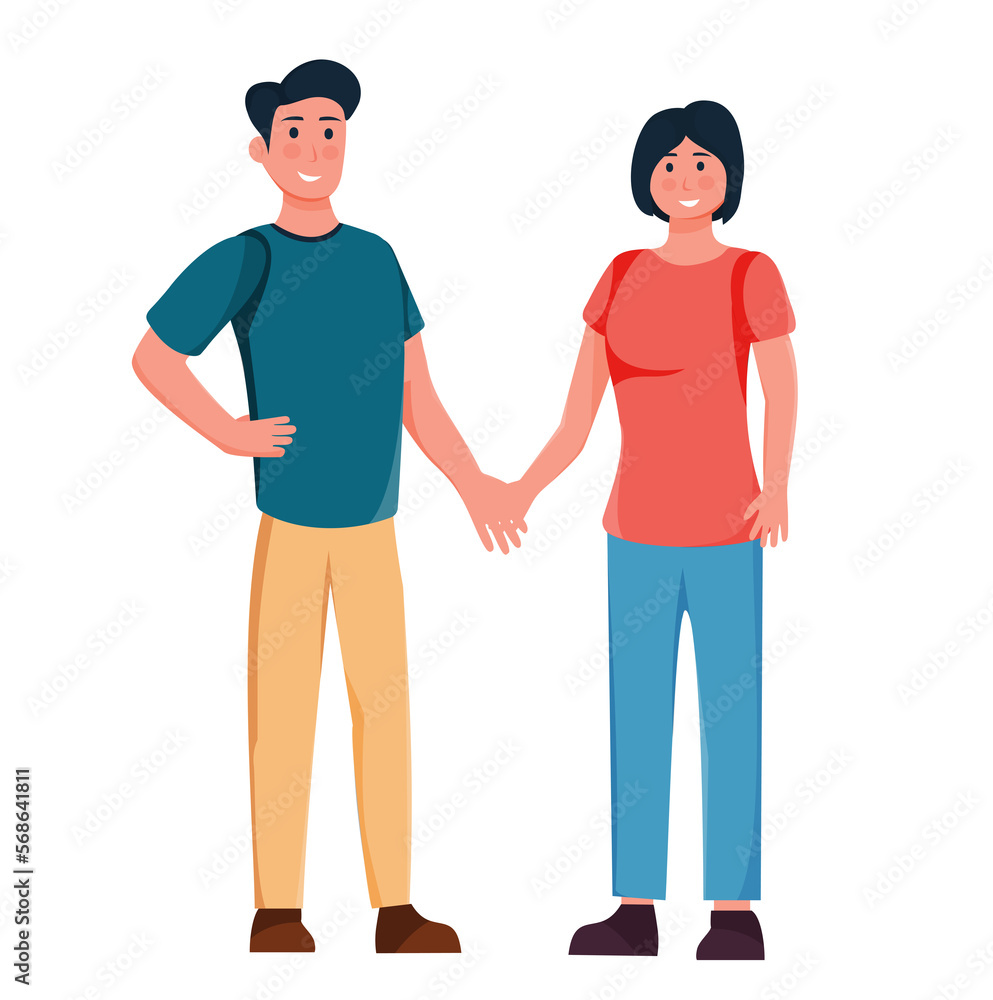 Couple in love isolated Couple in love isolated