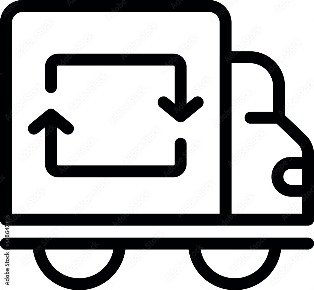 Truck delivery icon outline vector. Warranty card. Business money