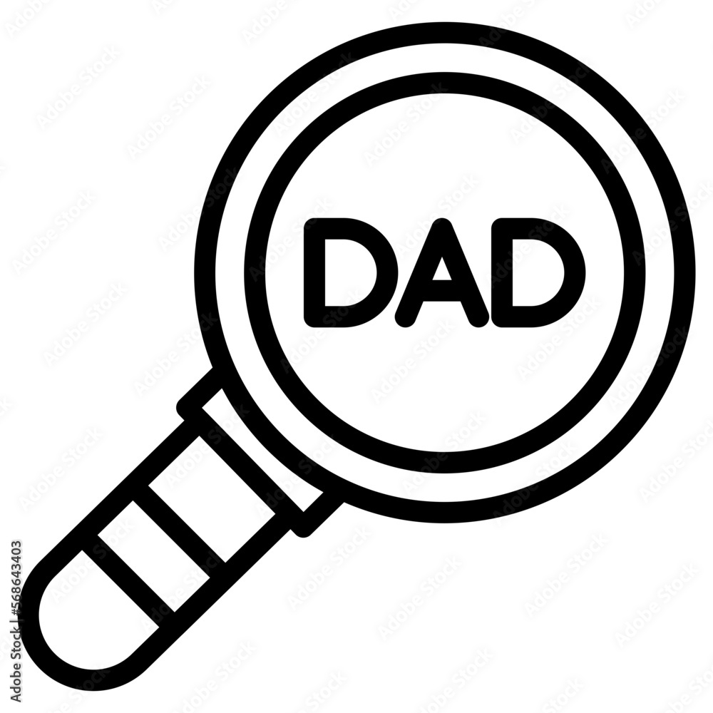 fathers day magnifying glass icon fathers day magnifying glass icon