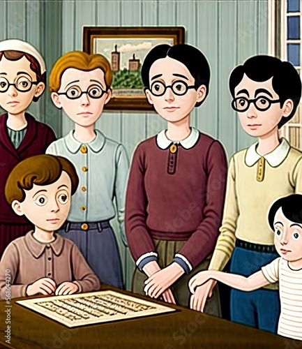 Kearns fictional family. Generated AI.