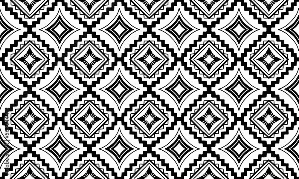Ethnic Abstract Background cute Black White geometric tribal ikat folk Motif Arabic oriental native pattern traditional design carpet wallpaper clothing fabric wrapping print batik folk knit vector Ethnic Abstract Background cute Black White geometric tribal ikat folk Motif Arabic oriental native pattern traditional design carpet wallpaper clothing fabric wrapping print batik folk knit vector