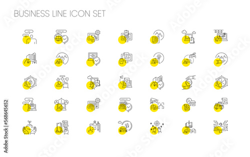 business line icon set