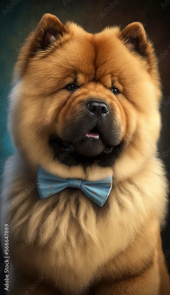 Stylish Humanoid Gentleman Dog in a Formal Well-Made Bow Tie at a Business Dance Party Ball Celebration - Realistic Portrait Illustration Art Showcasing Cute and Cool Chow Chow (generative AI) Stylish Humanoid Gentleman Dog in a Formal Well-Made Bow Tie at a Business Dance Party Ball Celebration - Realistic Portrait Illustration Art Showcasing Cute and Cool Chow Chow (generative AI)