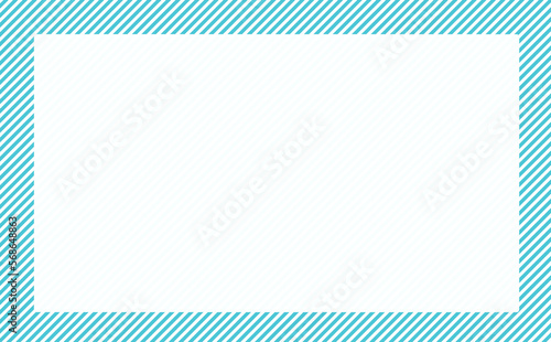 シンプルストライプの枠（ブルー