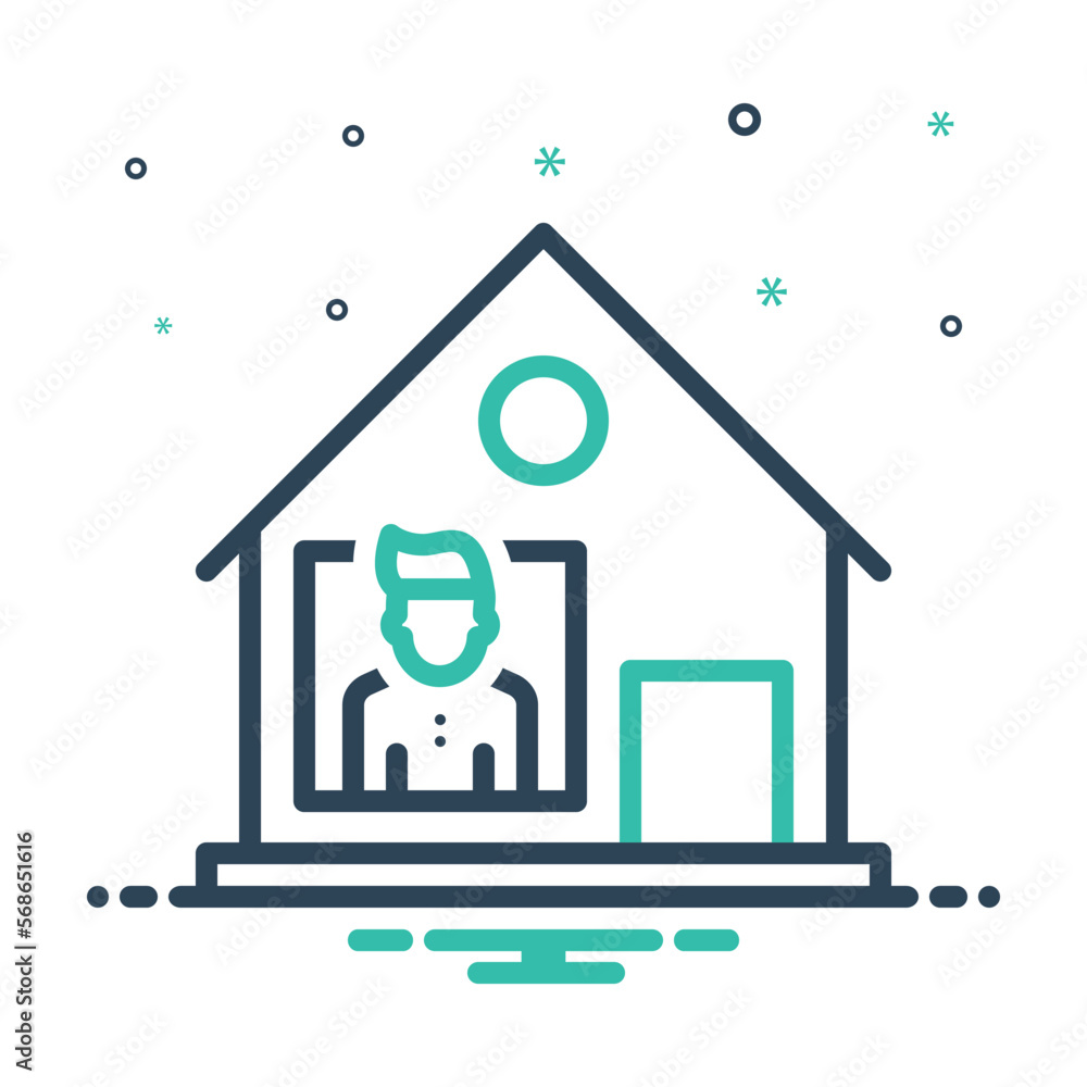 Fototapeta premium Mix icon for stayed