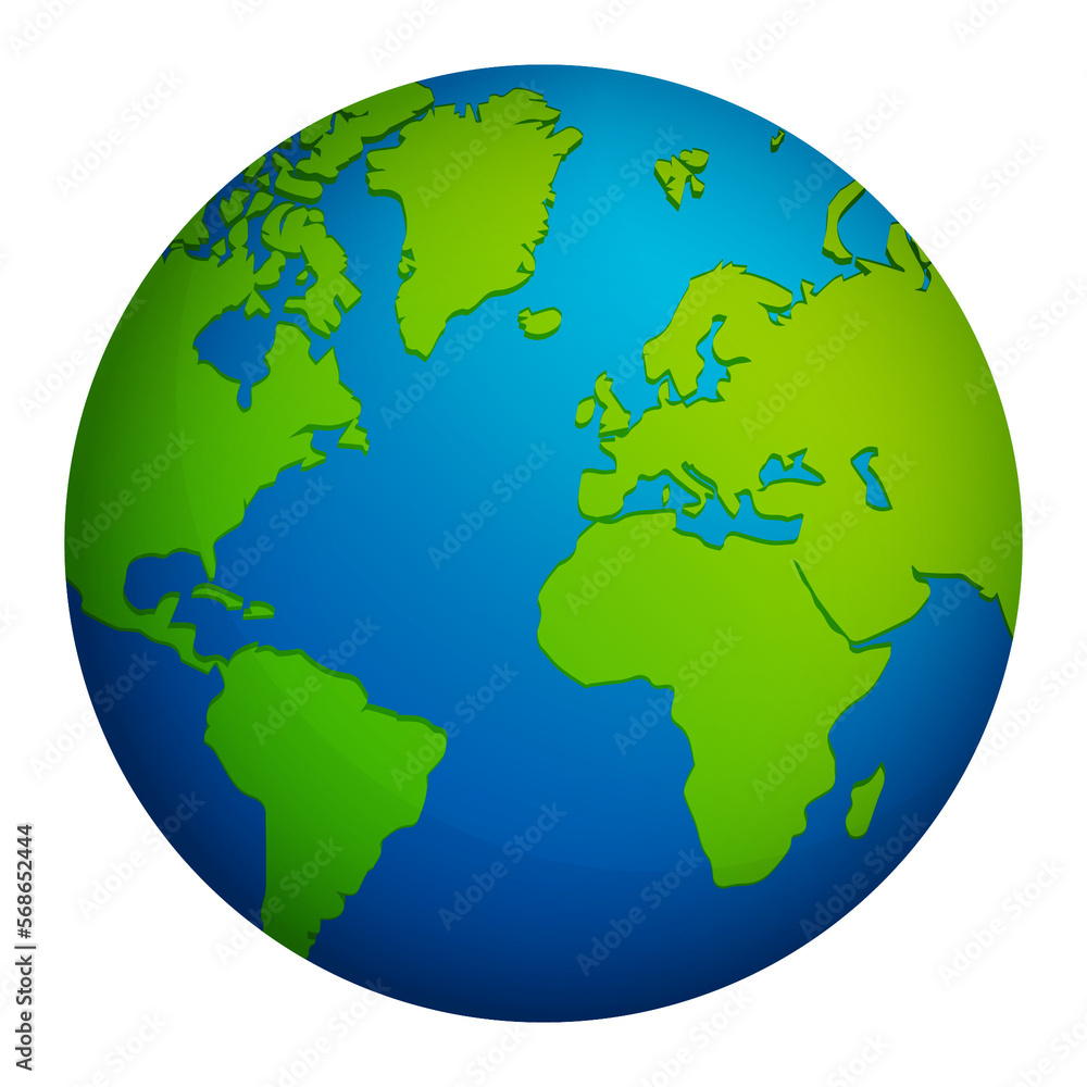 Globe illustration on transparent background Globe illustration on transparent background