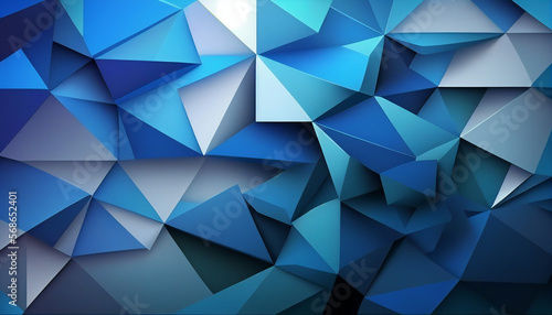 Blue 3d technology abstract background for presentation design. Futuristic Particles for business, Science and technology background. Generative AI. 