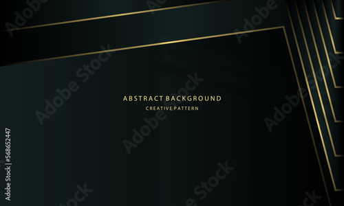 abstract background geometric liquid gradient black color and green emerald luxury gradient with gold light on the back, for posters, banners, etc., vector design copy space area eps 10