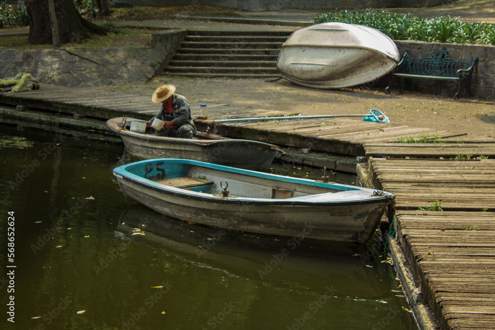 Fototapeta premium boat on the river