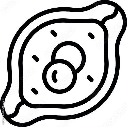 Cuisine khachapuri icon outline vector. Food bread. Meal dish