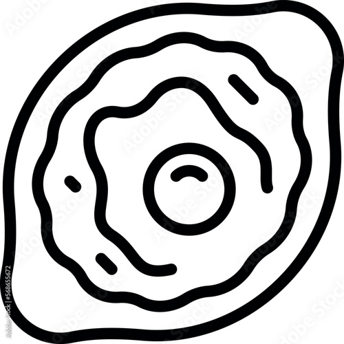 Egg khachapuri icon outline vector. Food cuisine. Meal dish