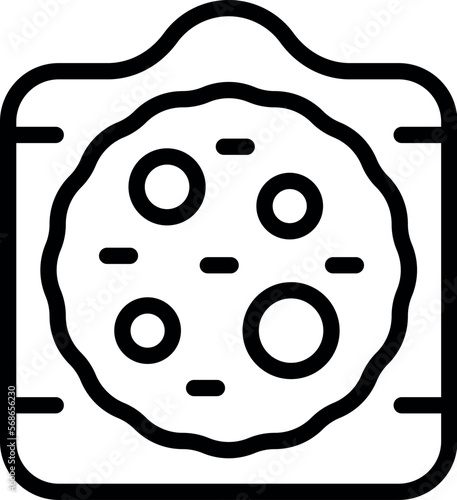 Kitchen khachapuri icon outline vector. Food bread. Cuisine dish