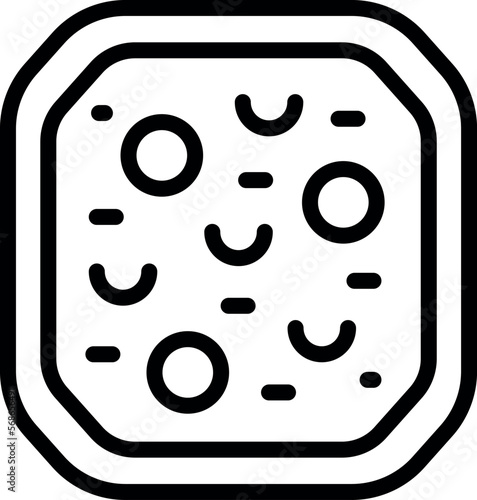 Menu khachapuri icon outline vector. Food bread. Cuisine cooking