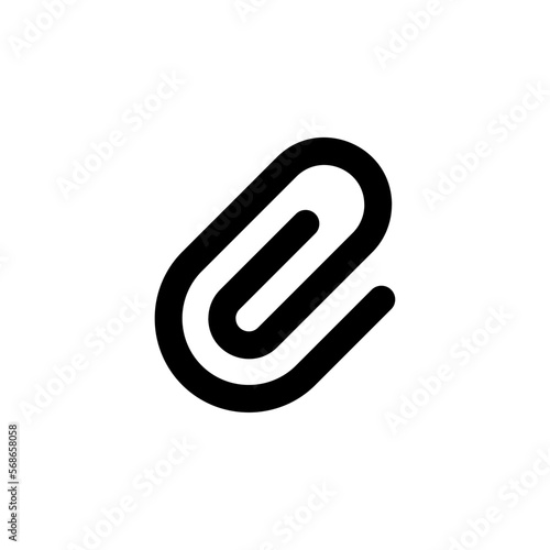 Paper clip, line web or mobile interface vector icon
